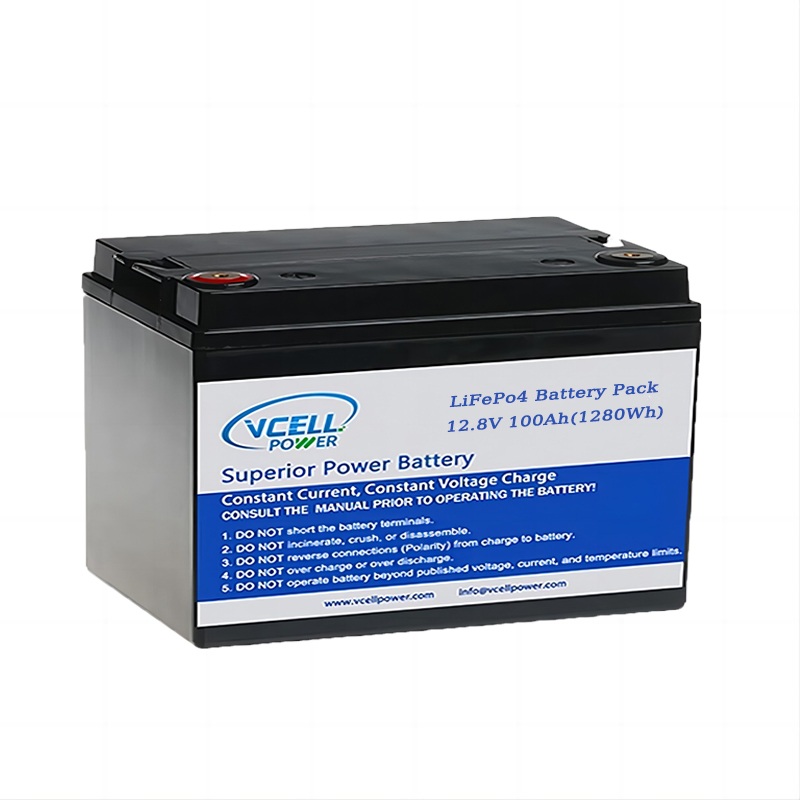 Batteria LiFePO4 a ciclo profondo da 12,8 V 12 V 100 Ah
