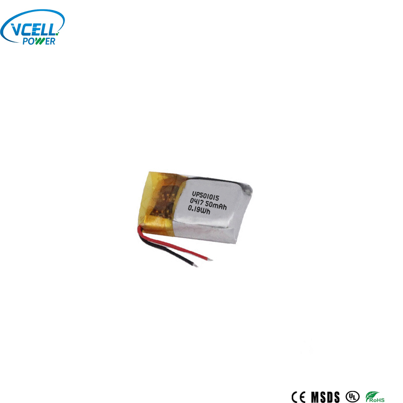 Mini batteria ai polimeri di litio da 3,7 V 501015 50 mAh