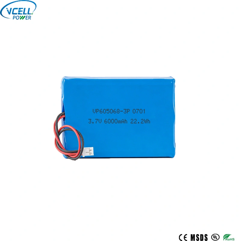 Batteria ai polimeri di litio 3,7 V 6000 mAh 605068 3P