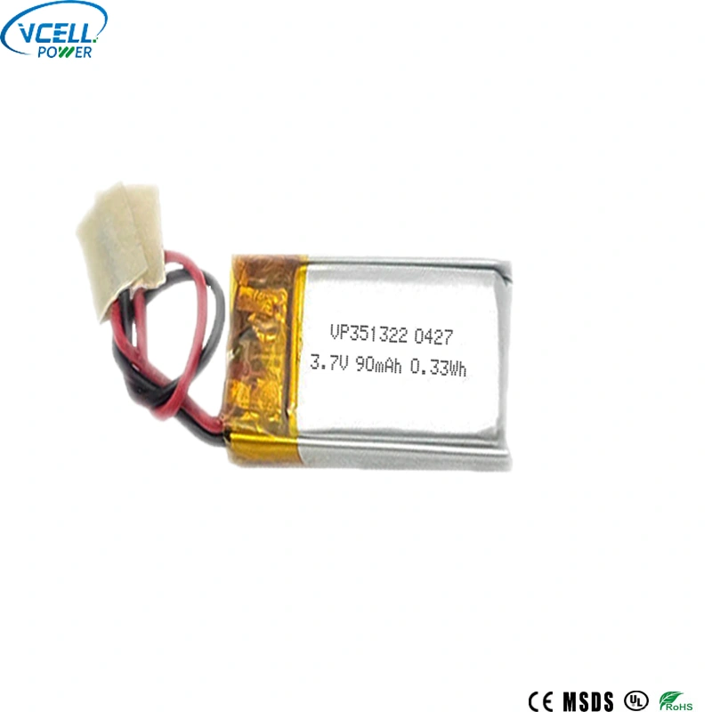 351322 Batteria LiPO ricaricabile da 3,7 V 90 mAh